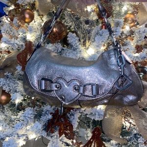 Juicy Couture Pewter Leather Purse